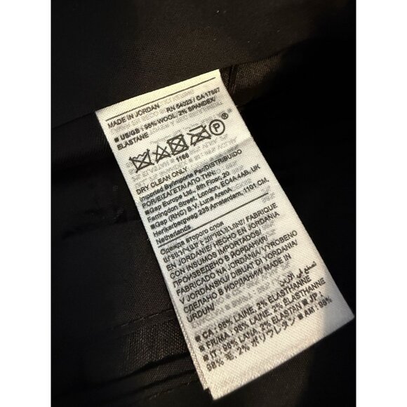 Banana Republic Size 6 High Rise Straight Italian Wool Spandex Black Dress Pants - Picture 5 of 6